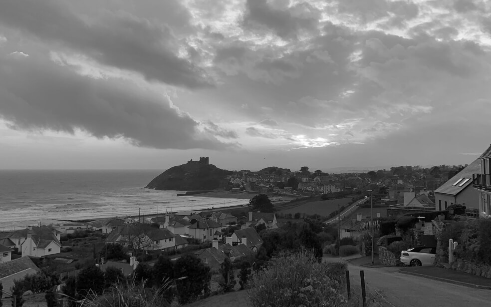 black and white image