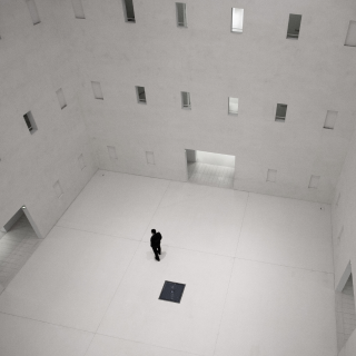 Man in white room